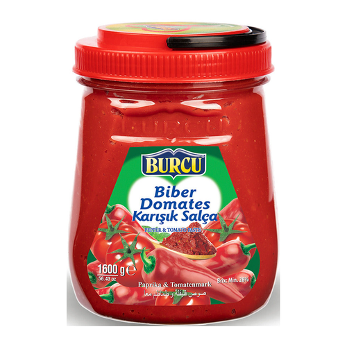 Burcu Salça Domates/Biber Karışık 1600g